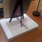 3rd throw-up of 1st book (limited edition of 3) completed on 2/4/2011. Book is located at the  J. Crew in the Domain (11410 Century Oaks Terrace Austin, TX 78758) behind John Baldessari's "Pure Beauty".